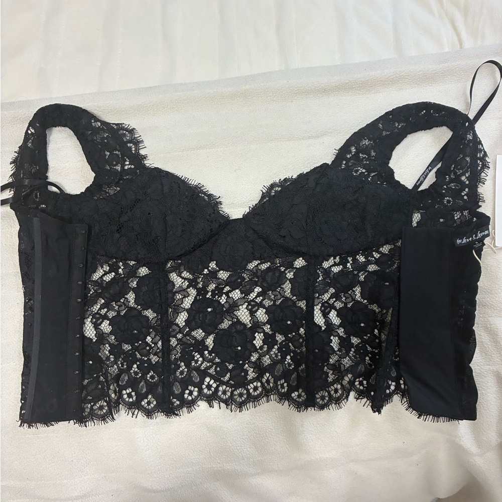NWT For Love & Lemons lace corset top
